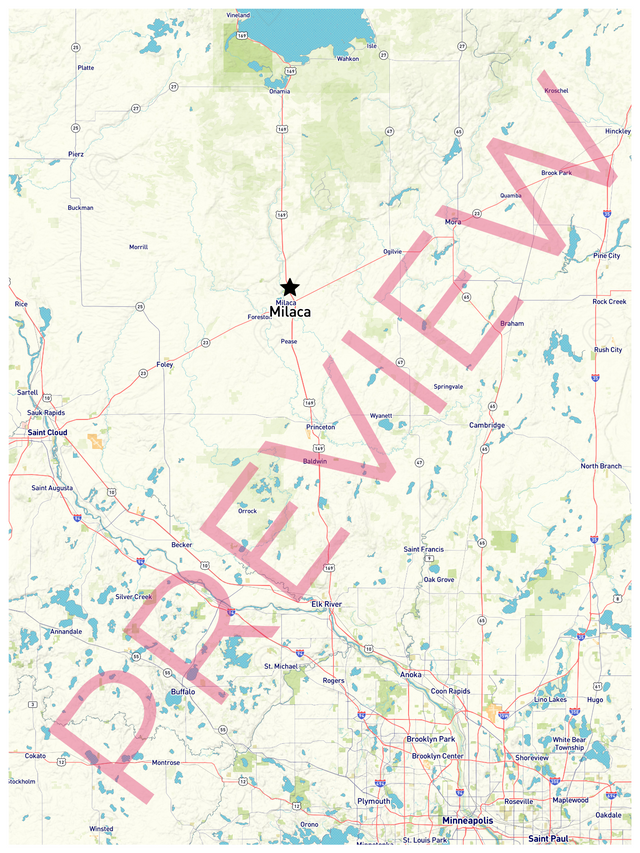 Printed large poster – 48"x36" Top laminated with DRY ERASE Overlaminate - roadtrip - x36x48 - portrait - 20260707