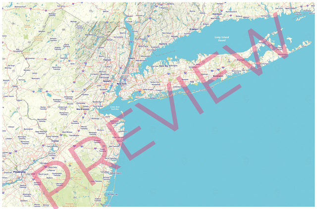 Printed large poster – 72"x48" Top laminated with DRY ERASE Overlaminate - roadtrip - x48x72 - landscape - 20250106