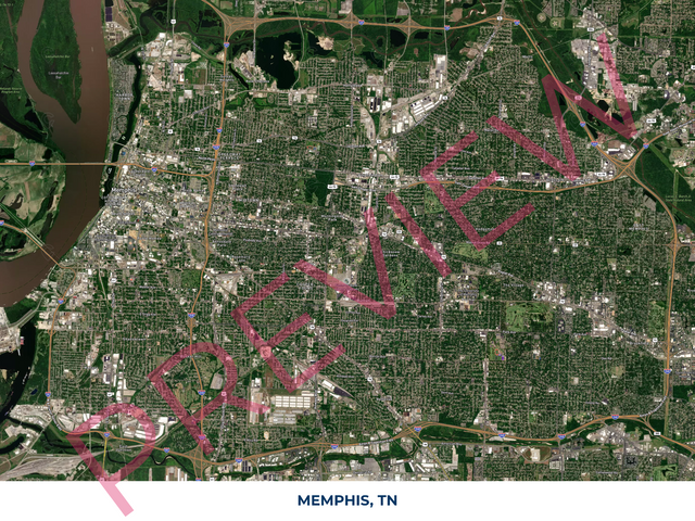 Printed large poster – 48"x36" - satellite - x36x48 - landscape - 20250210