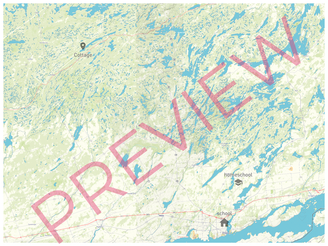 Printed large poster – 48"x36" - roadtrip - x36x48 - landscape - 20260221