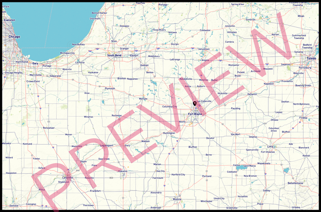 Printed large poster – 72"x48" Top laminated with DRY ERASE Overlaminate - roadtrip - x48x72 - landscape - 20250225