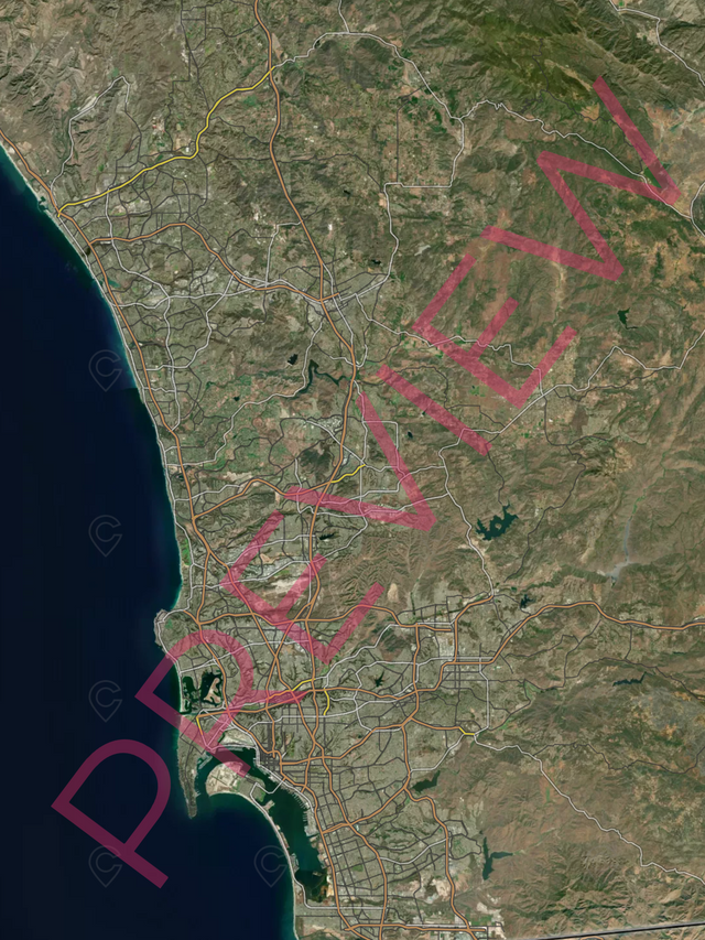 Printed large poster – 48"x36" - satellite - x36x48 - portrait - 20250111