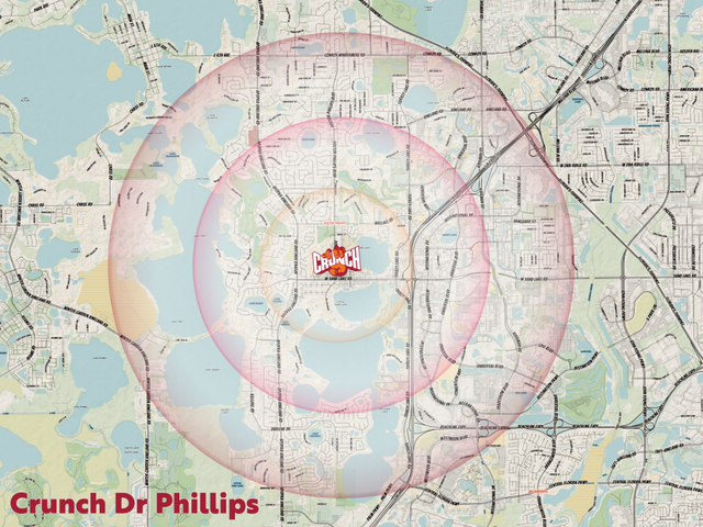 Crunch Franchises - Duluth - Dr Phillips - Grand Prairie - Central Forest 48x36 with dry erase lamination