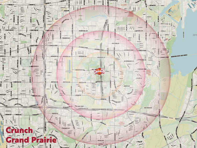 Crunch Franchises - Duluth - Dr Phillips - Grand Prairie - Central Forest 48x36 with dry erase lamination