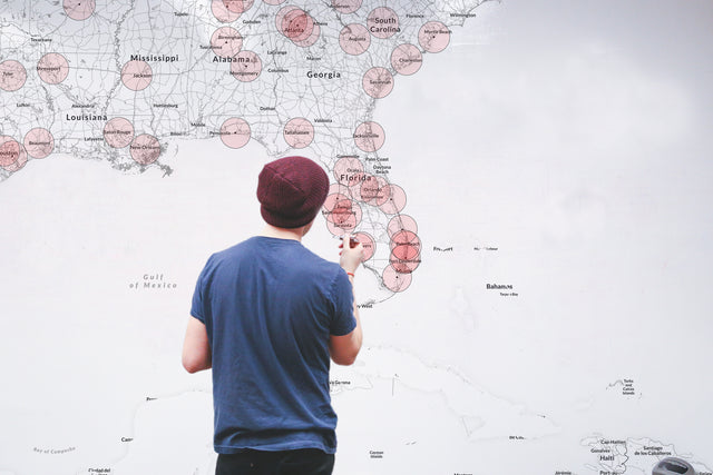 Custom Map Mural Laminated