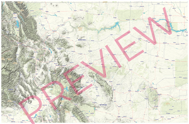 Printed large poster – 72"x48" Top laminated with DRY ERASE Overlaminate - roadtrip - x48x72 - landscape - 20250119