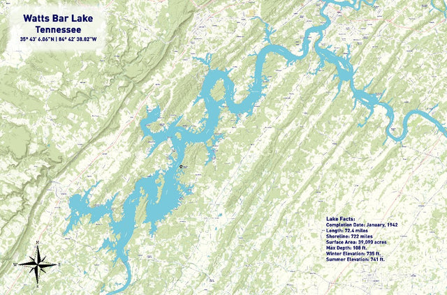 Michael D. Watts Bar Lake, TN Phototex 108x72 Road Trip