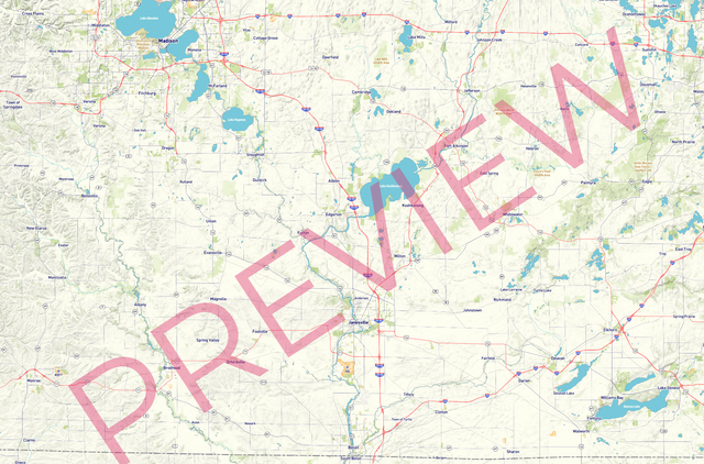 Printed large poster – 72"x48" Top laminated with DRY ERASE Overlaminate - roadtrip - x48x72 - landscape - 20250811
