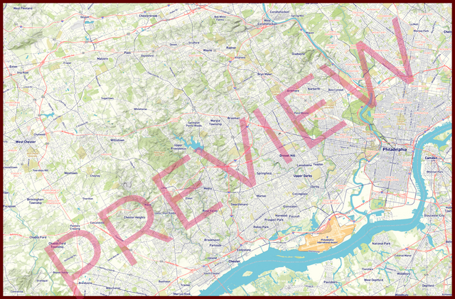 Printed large poster – 72"x48" Top laminated with DRY ERASE Overlaminate - roadtrip - x48x72 - landscape - 20250718