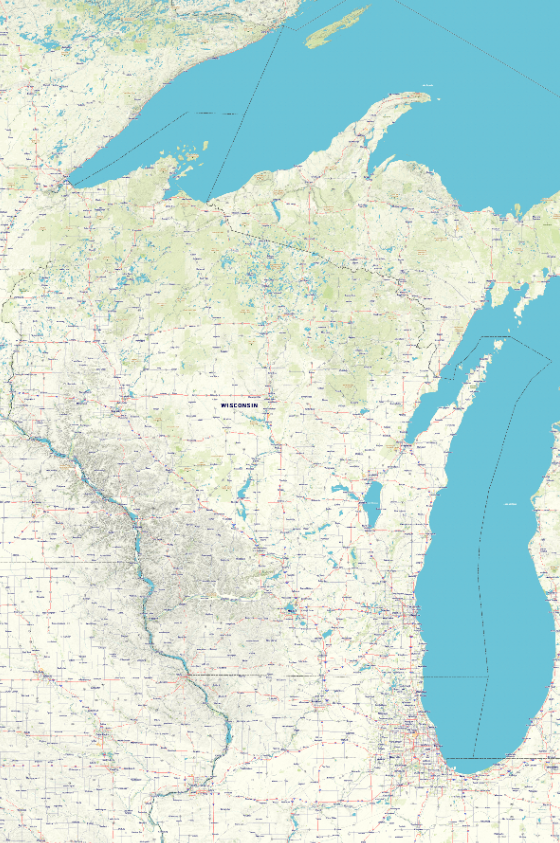 Custom Digital Map 48''x72'' Jake R