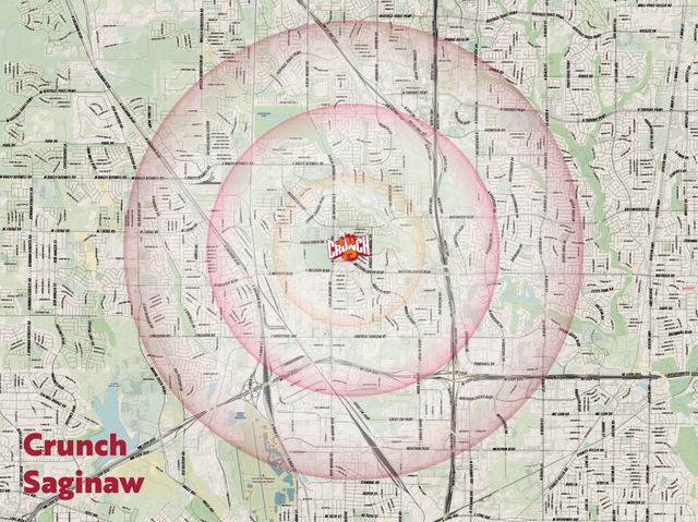 Crunch Franchise - Saginaw - Newman - Bearden 48x36 with dry erase lamination