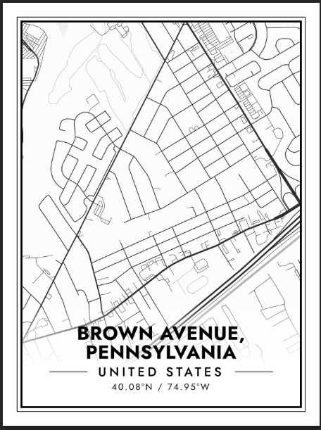 Custom Digital map 18x24 Richard W