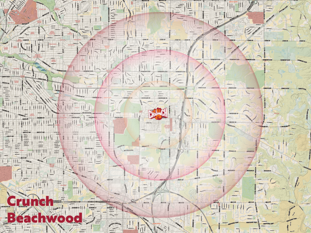 Crunch Franchise - Columbus - Beachwood - Franklin 48x36 with dry erase lamination