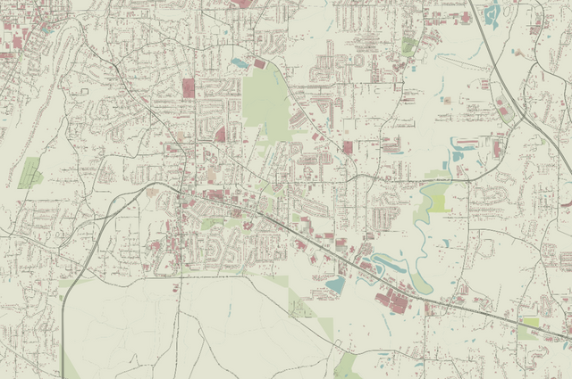 Custom digital map City Oglethorpe 90x60 @200dpi