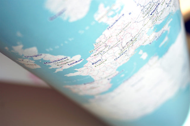 Custom printed map rolled for shipping