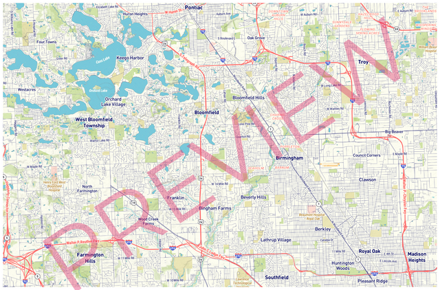Printed large poster – 72"x48" Top laminated with DRY ERASE Overlaminate - roadtrip - x48x72 - landscape - 20260421