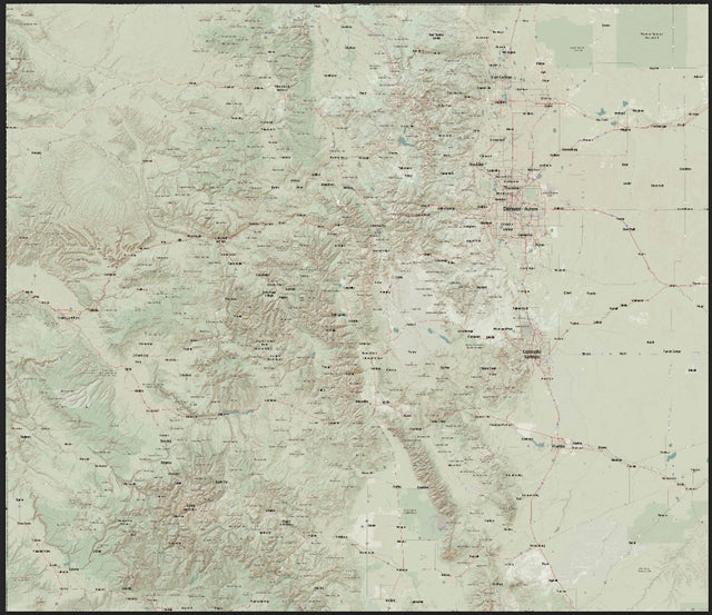 Ashley D. Colorado Terrain map 60x52 Korographic